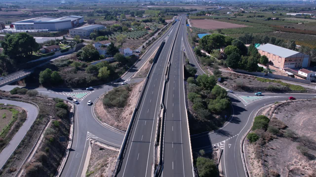 로터리 교통 흐름의 타임 랩스