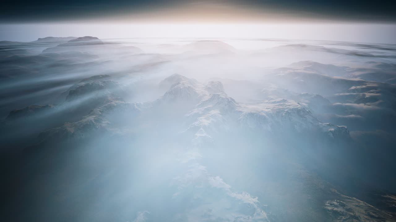 cordillera de los alpes disparo aéreo volando