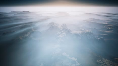 Alps-mountain-range-aerial-shot-flying