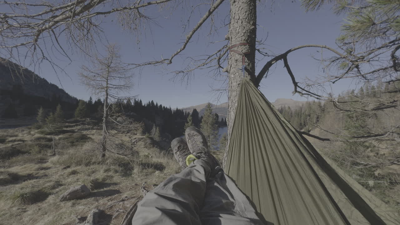 Relaxing in a Hammock with Mountain Views