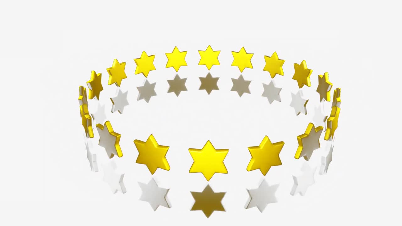 노란색 별이 돌아가고 있습니다.