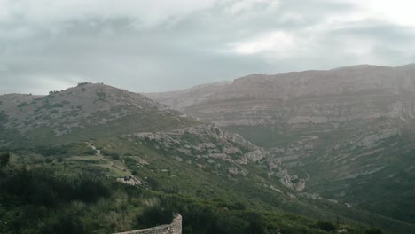 route des cretes with mountains, provence, france