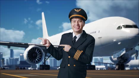 piloto en el aeropuerto