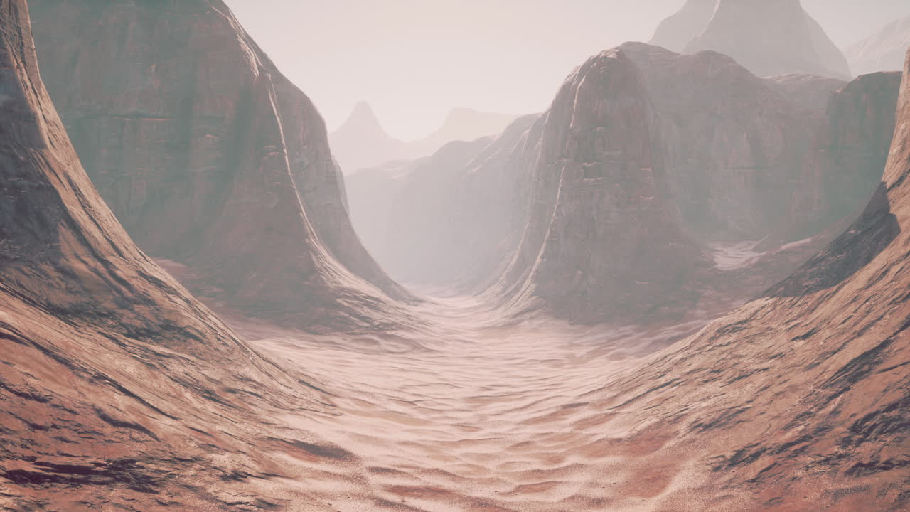 un cañón desolado en un desierto de roca roja