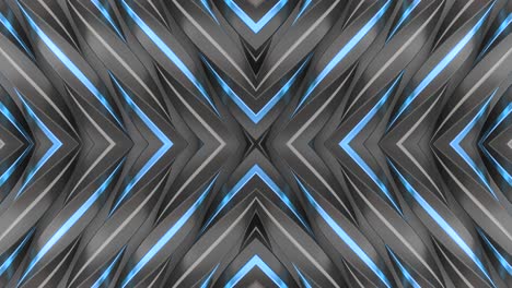 paneles metálicos futuristas abstractos con iluminación azul