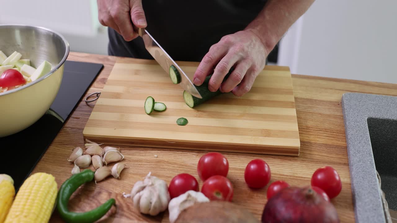 Preparing Vegetables in the Kitchen