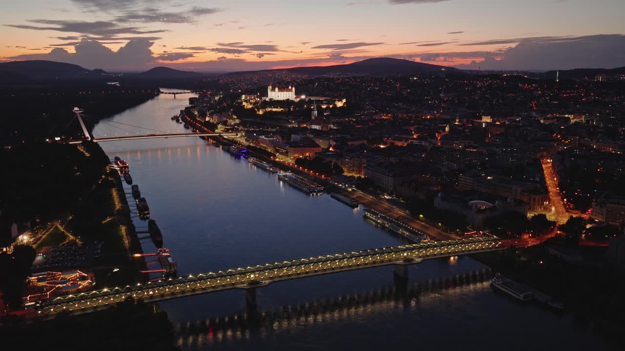 Bratislava Cityscape at Sunset