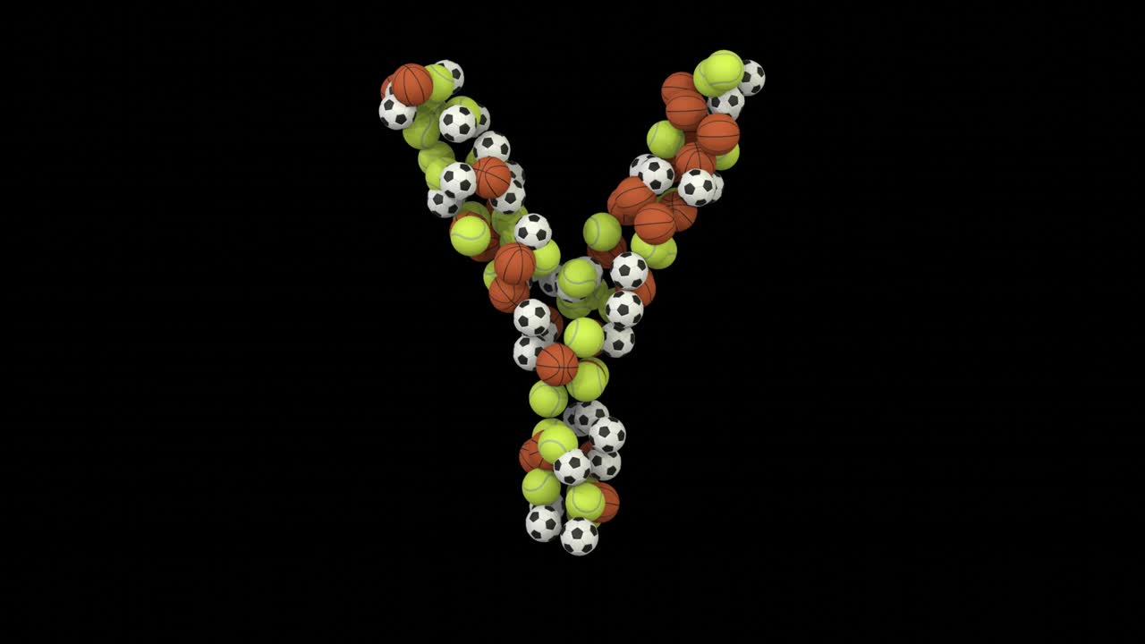 letra de fuente con temática deportiva y