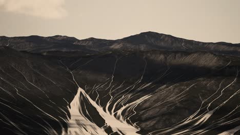 aerial view of the mountains with glacier