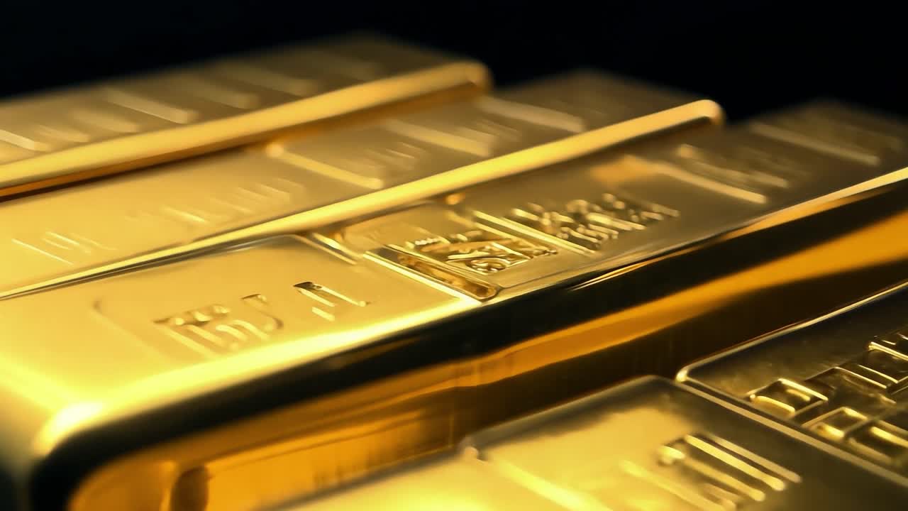 lingotes de oro de cerca