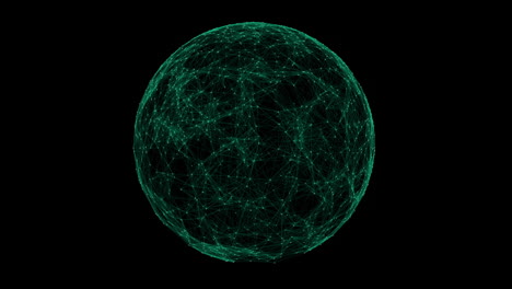 green technology sphere connectivity animation