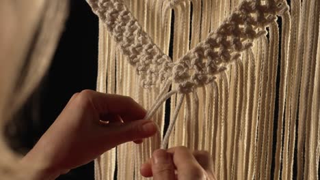 Macrame Wall Hanging in Progress
