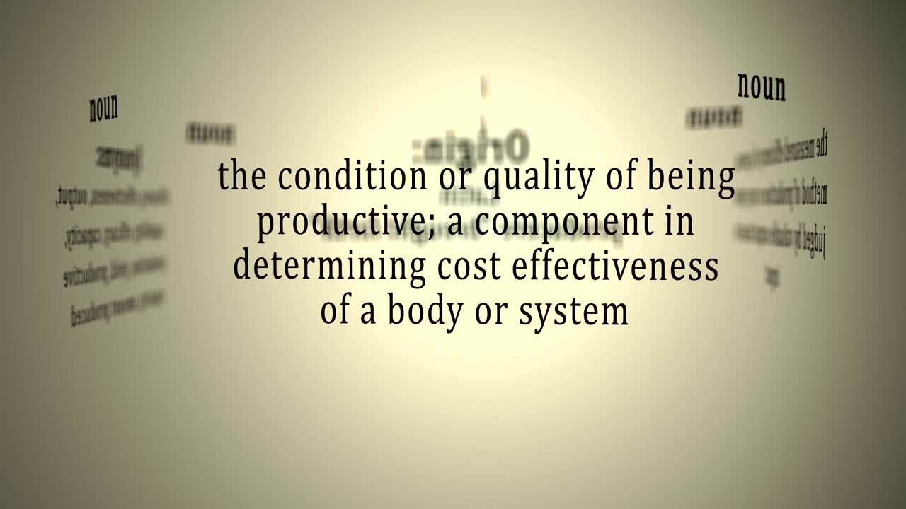 definición: productividad