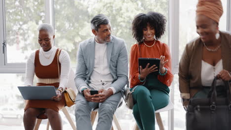 hiring, technology and recruitment waiting room