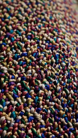 close-up of colorful knitted fabric