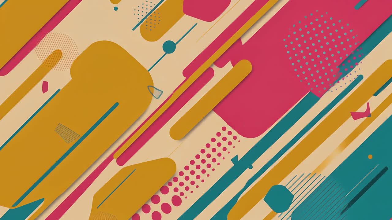 Dynamic Abstract Animation with Colorful Geometric Shapes