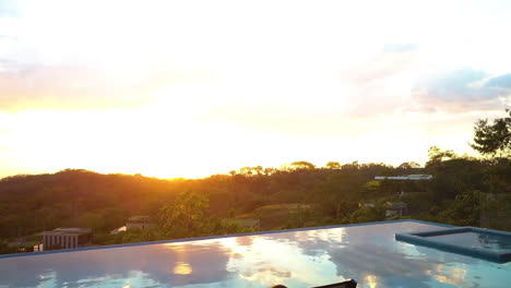 beautiful infinite pool on a tropical island resort