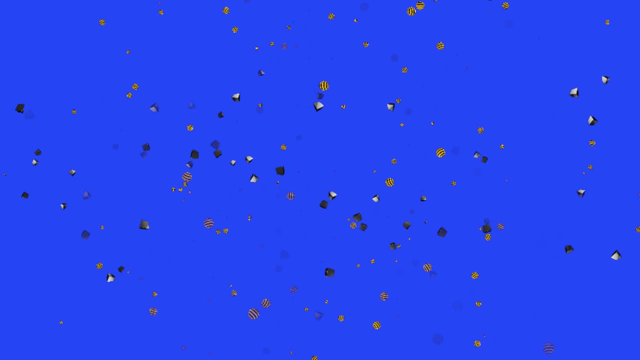 파란색 배경에 추상적인 기하학적 모양