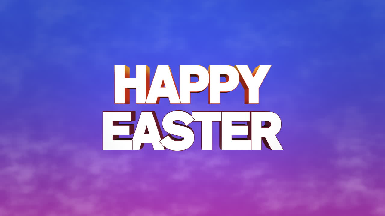 Testo moderno Buona Pasqua nel cielo viola