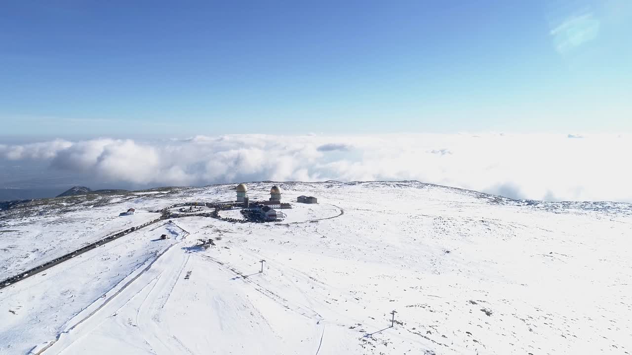 pico de la montaña, serra da estrela, portugal. vista aérea