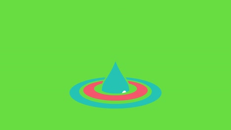 video en 4k del símbolo de yoga de dibujos animados en fondo verde.