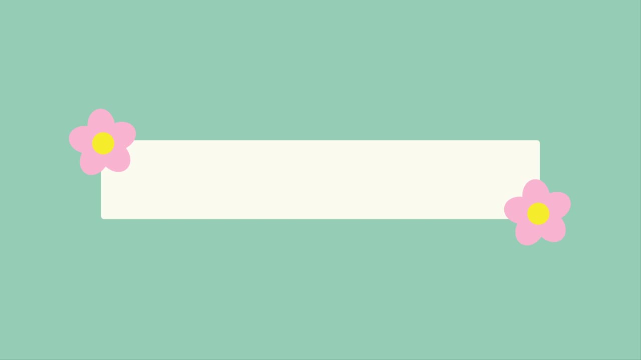 귀여운 꽃 타이틀 애니메이션