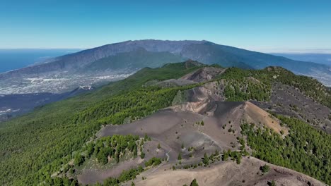 aerial view of volcanic landscape in tenerife, canary islands