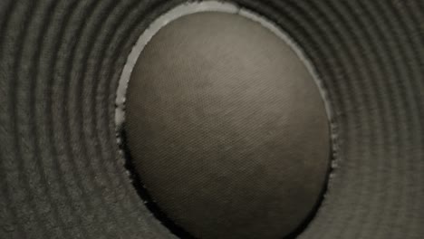 primer plano de un cono de altavoz