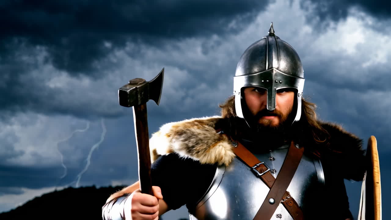 Viking Warrior in Armor