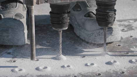 drilling holes in metal plate