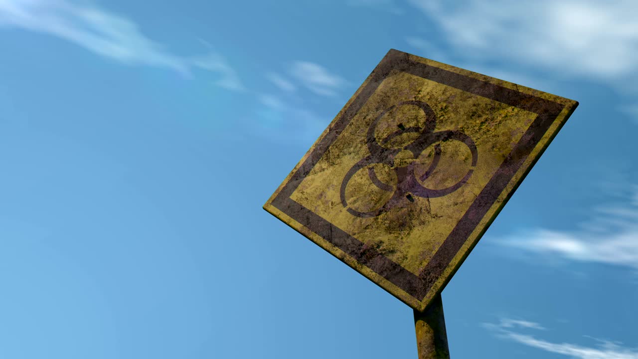 Old Biohazard Sign | Looped Shot
