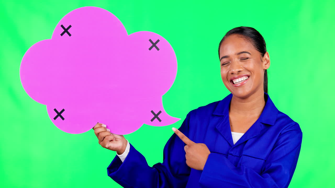 Green screen, mano che indica