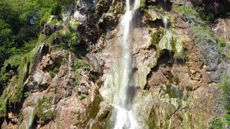 a close view of a waterfall in the plitvice national park in zadar