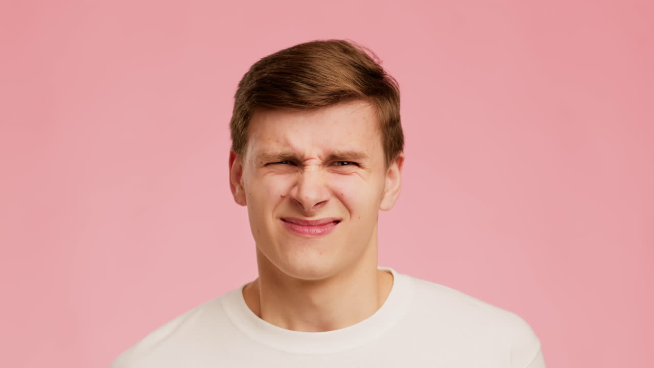 Man with a concerned expression