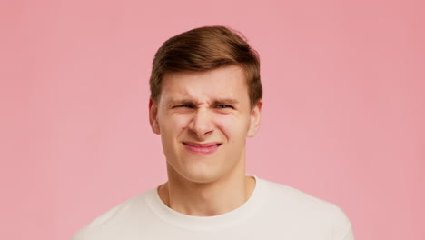 man with a concerned expression