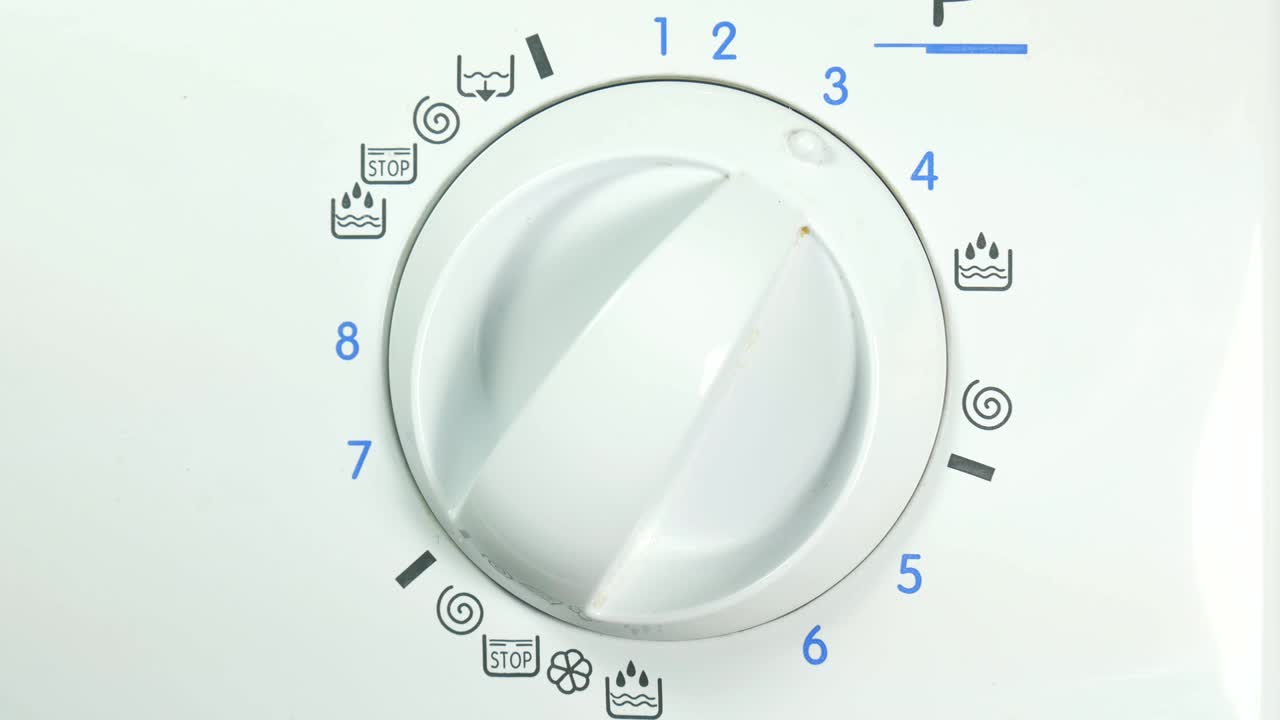 lavadora. programa de configuración en una lavadora de cerca