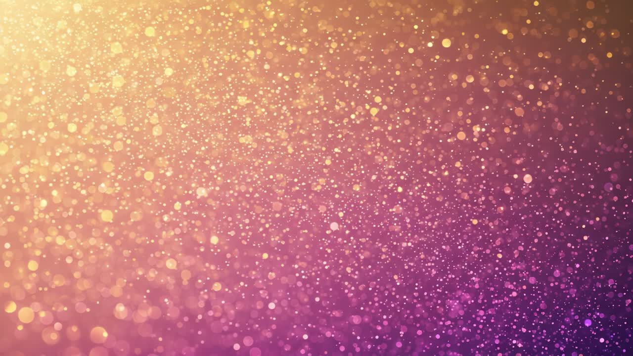 A Beautiful Blending of Colors: A Glimmering Visual of Sparkling Bokeh and Shimmering Lights Creating an Enchanting Background in Shades of Gold and Purple