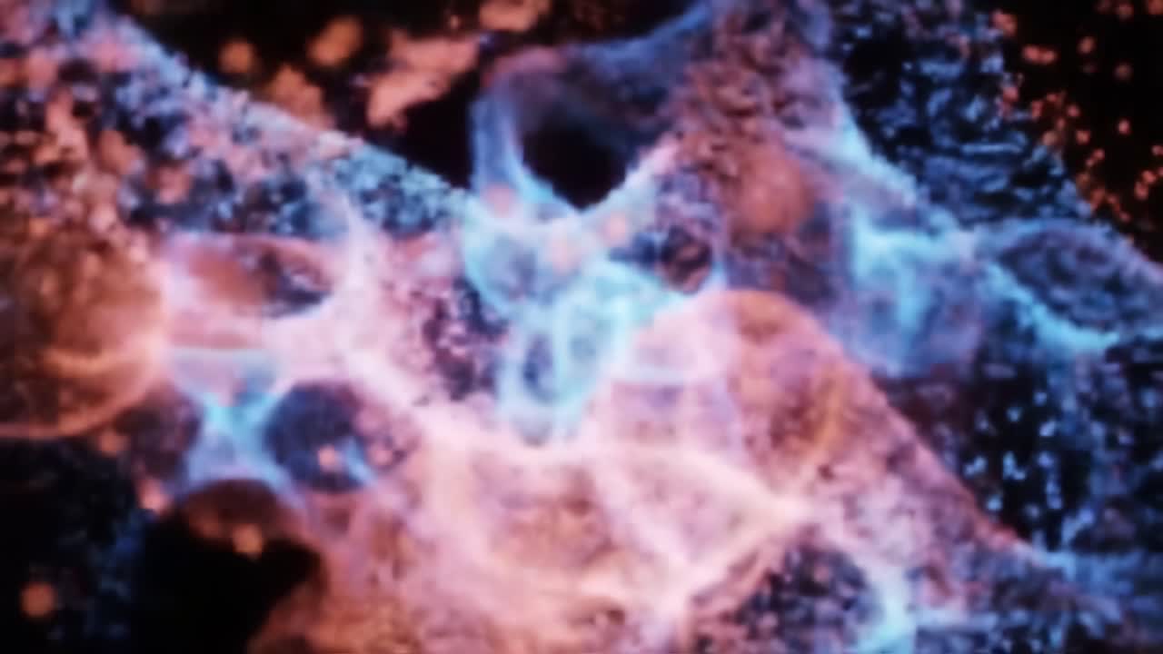 A Mesmerizing Display of Abstract Patterns and Colors in Fluid Motion, Capturing the Beautiful Interplay of Light and Form in an Artistic Visualization