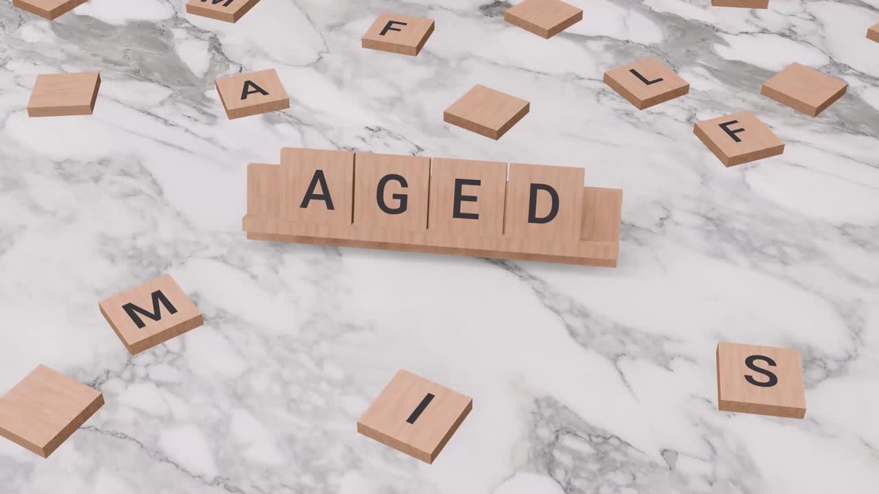 Aged word on scrabble