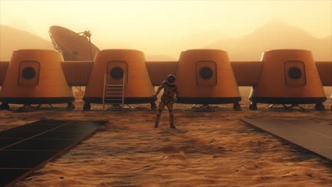la colonia de marte y el astronauta