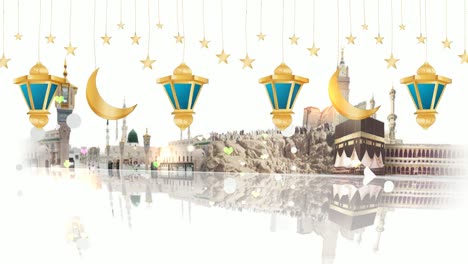fondo de conjunto islámico de estudio virtual 3d