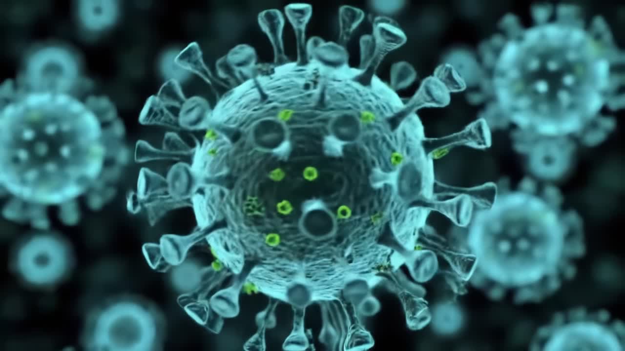 Microscopic Visualization of Viruses: An Intricate Look at Virus Structure and Behavior Under Advanced Imaging Techniques in a Laboratory Setting
