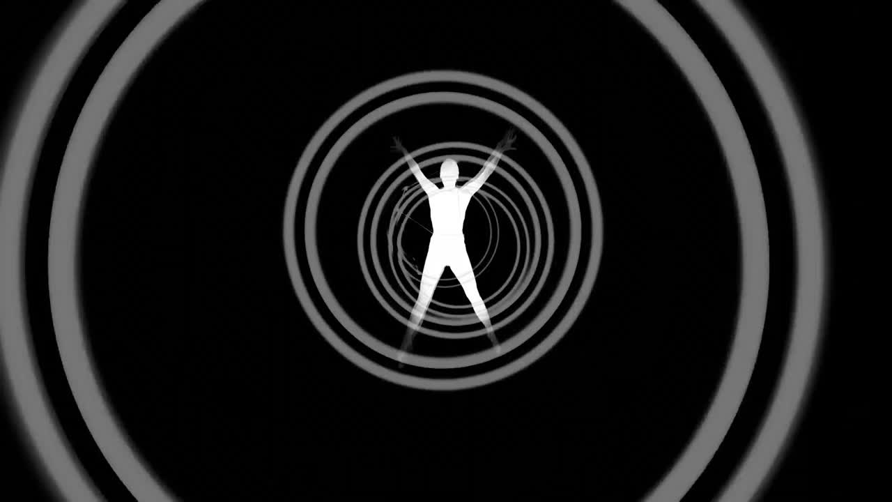 팔과 다리를  ⁇ 어 놓은 사람의  ⁇ 박이는 이미지