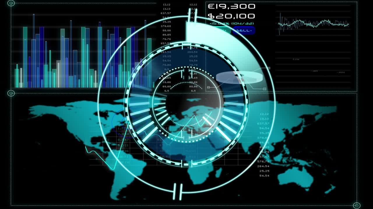 Animation of data processing over scope scanning