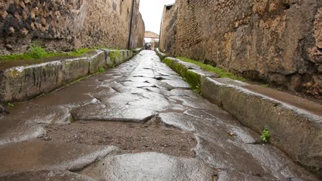 ruins of famous pompeii city, italy