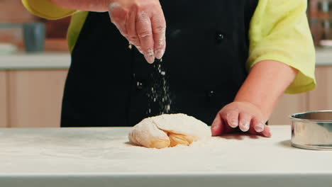 process of preparing the dough