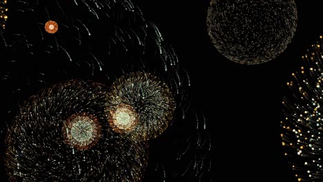 hermoso espectáculo de fuegos artificiales
