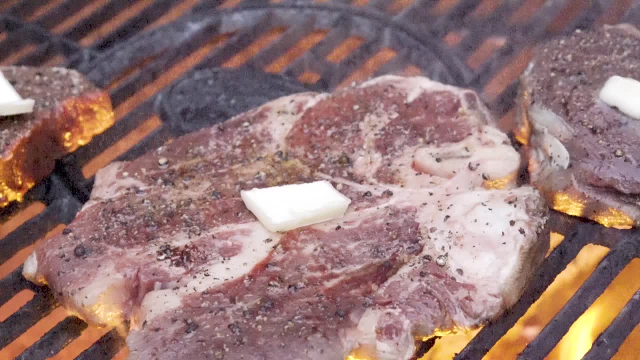 Grilled Steaks with Butter