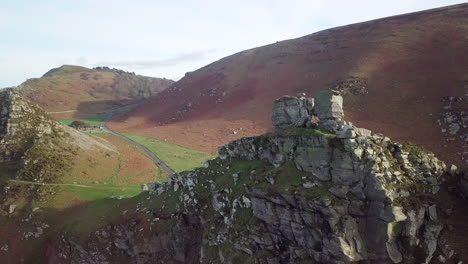 perfect view of castle rock in the valley of rocks near lynmouth on exmoor, in north devon, england