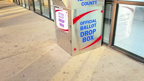 absentee mail-in voting election box for, official ballot drop box sign for an american democratic election for president